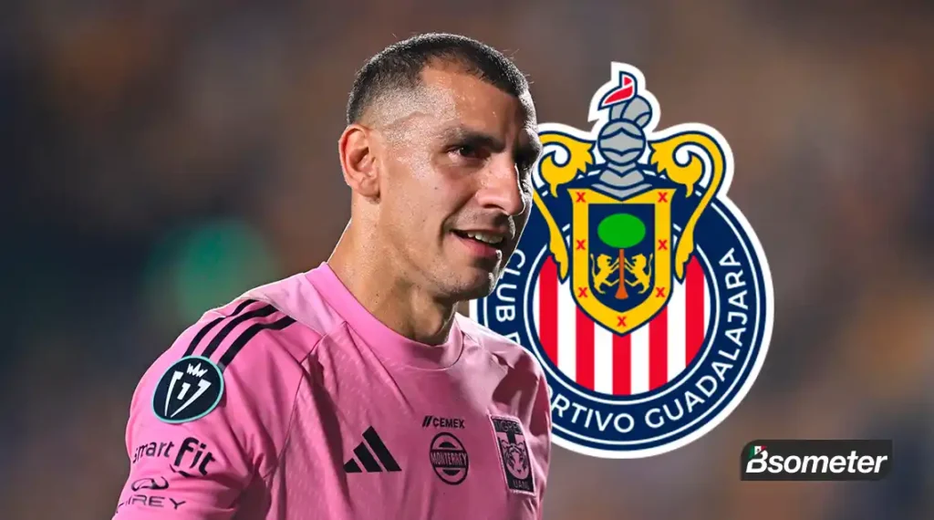 Nahuel Guzmán reaccionando ante la situación de Chivas tras la pérdida de jugadores convocados