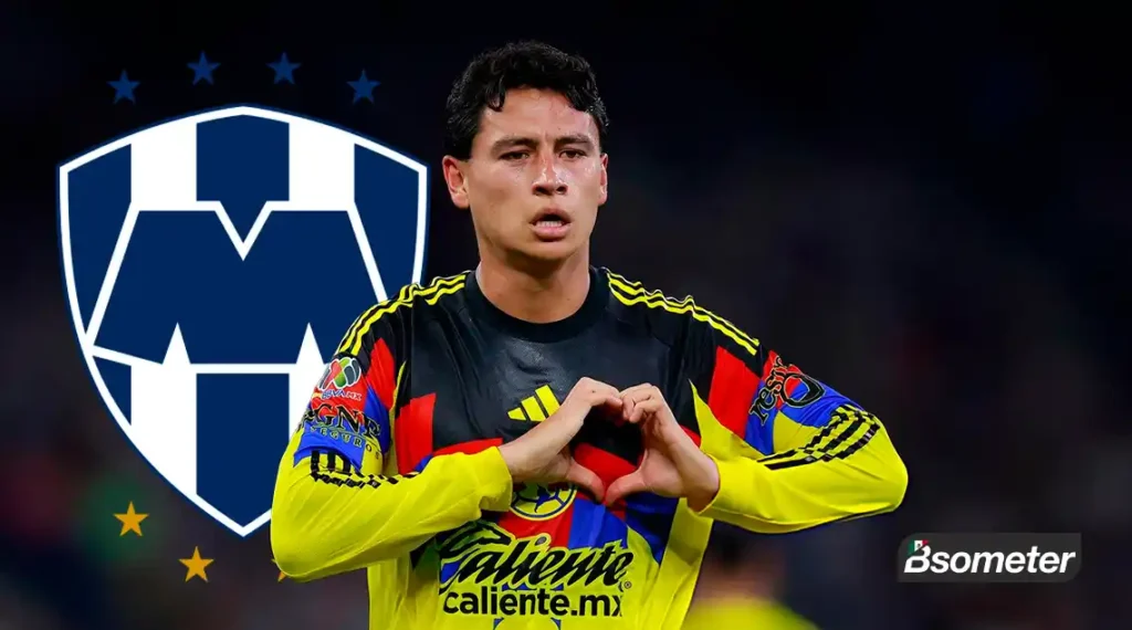 Ramón Juárez durante un partido con América mientras Rayados analiza su fichaje para el próximo torneo de Liga MX.